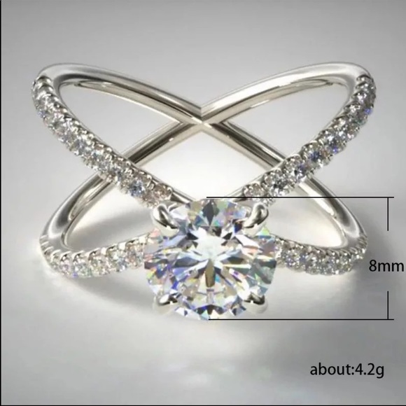 New Women’s 925 Silver Diamond Girl Ring - Picture 5 of 5